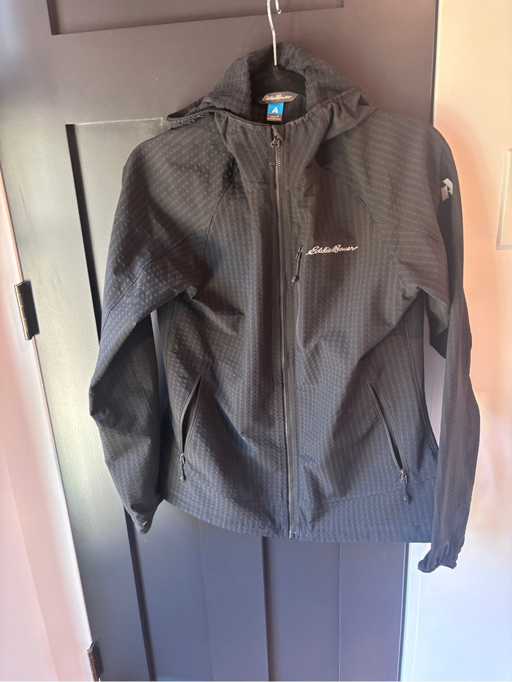 Eddie Bauer Black Lightweight Hooded Shirt Jacket